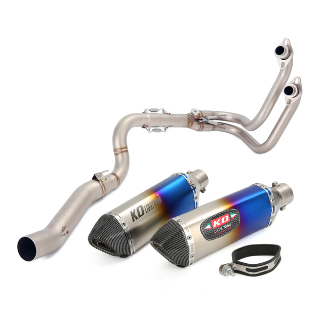 Syst&egrave;me d'&eacute;chappement pour Kawasaki Ninja 250 300 Z250 2013-2016, collecteur de tuyau de liaison de silencieux 
