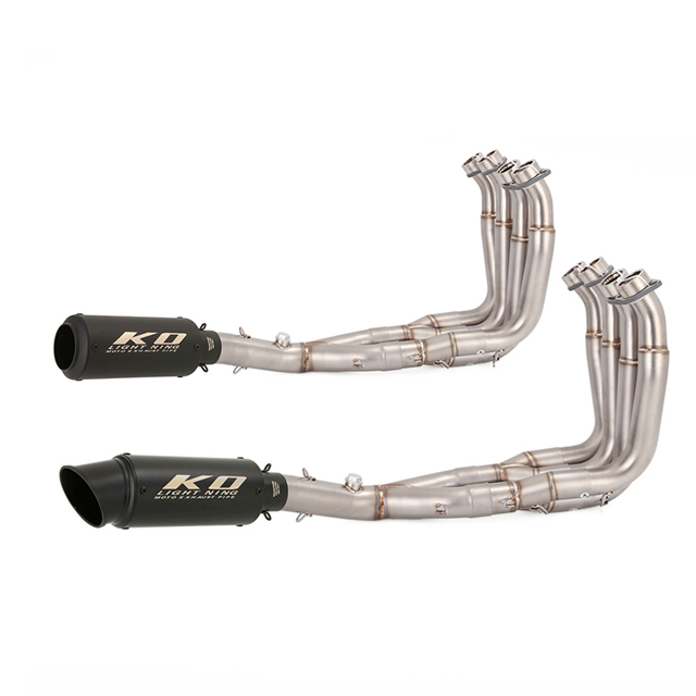 Sistema de escape para Yamaha R6, silenciador de escape, cabezal de tubo, enlace frontal 2006-2016