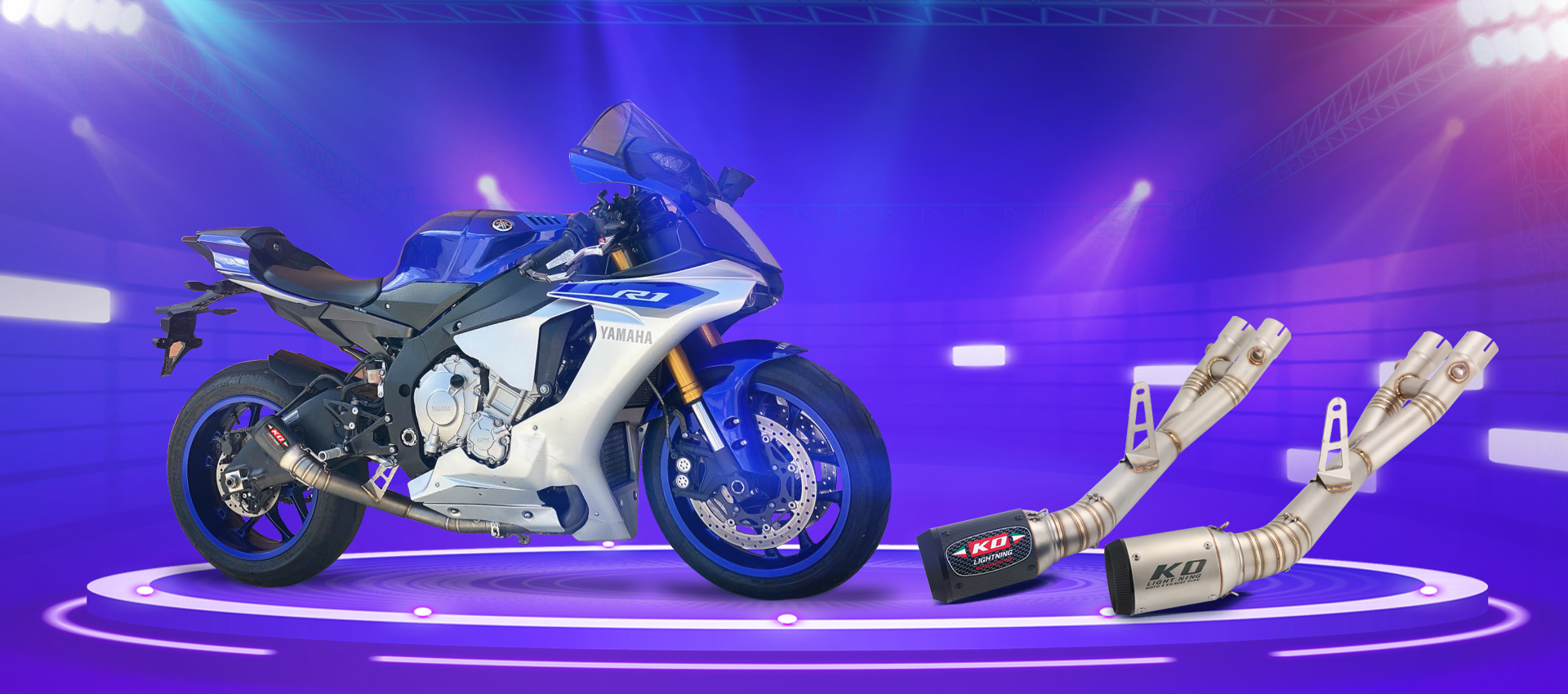 tuyau d'échappement de moto