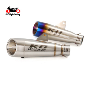 ko Lightning Knalpot Pipa Knalpot Motor Universal 38-51mm Ujung Peredam dengan DB Killer