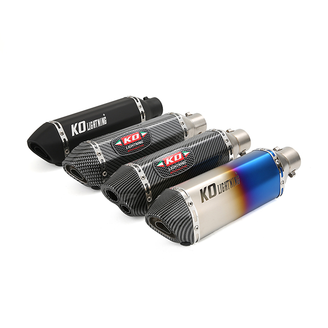 Universal Motocicleta Muffler Tipio cola de cola Acero inoxidable de acero inoxidable 38-51 mm