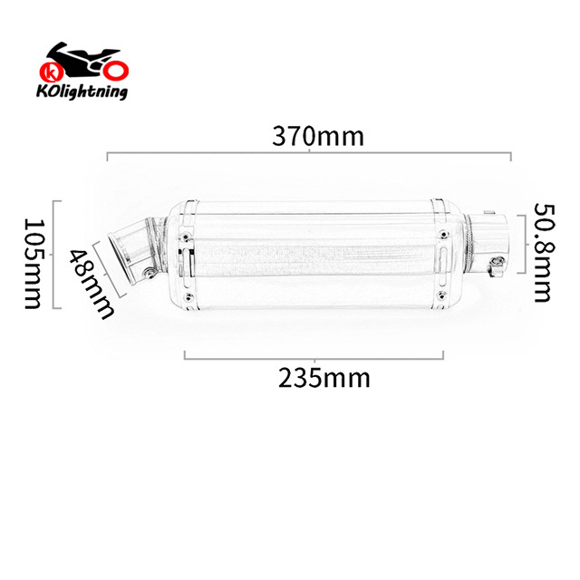 motociklo 51mm išmetimo antgaliai