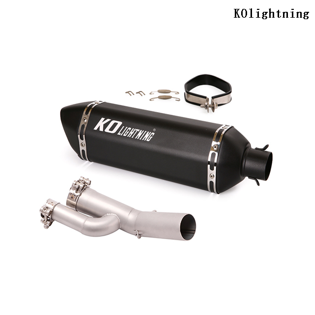 Slip para sa BMW S1000RR 2017 2018 Exhaust Mid Link Pipe Muffler Tips