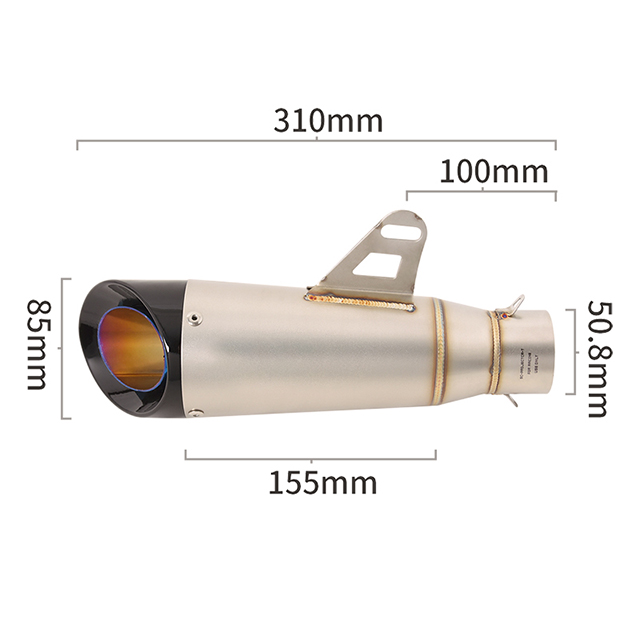 Sistema di scarico per Yamaha R7 MT07 FZ07 2014-2024 Silenziatore per tubo intestazione moto