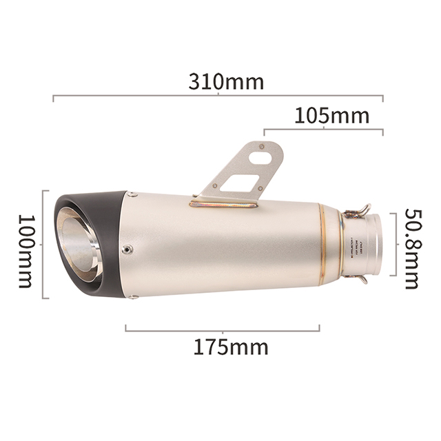 Sistema di scarico per Yamaha R7 MT07 FZ07 2014-2024 Silenziatore per tubo intestazione moto